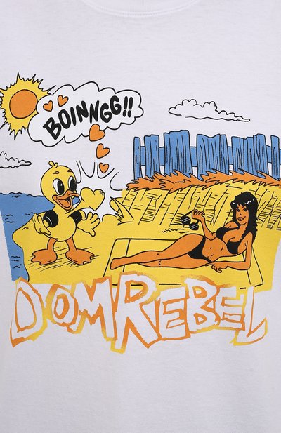 Хлопковая футболка DOMREBEL белого цвета по цене 14200 руб., арт. BEACH/B0X T/W, фото 5 Хлопковая футболка DOMREBEL, арт. BEACH/B0X T/W, фото 5