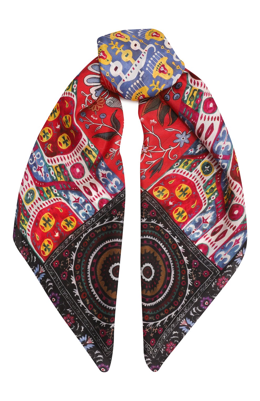 Шелковый платок сюзане GOURJI красного цвета по цене 14990 руб., арт. T21SUZ7RDR/1, фото 1 Шелковый платок сюзане GOURJI, арт. T21SUZ7RDR/1, фото 1
