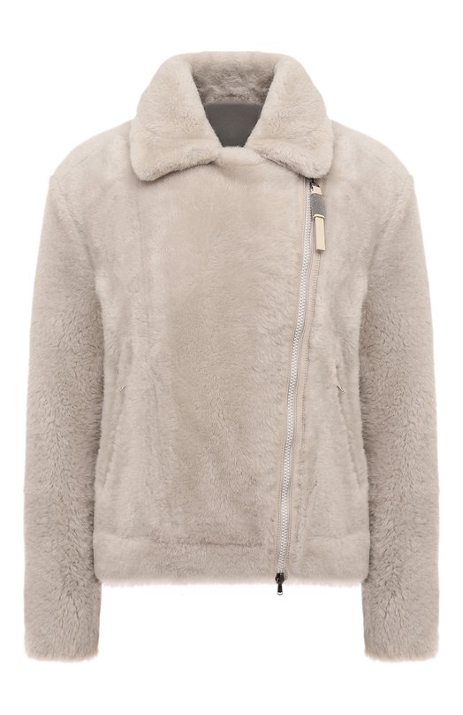 Шуба из овчины Brunello Cucinelli MPMFS2744 Бежевый MPMFS2744