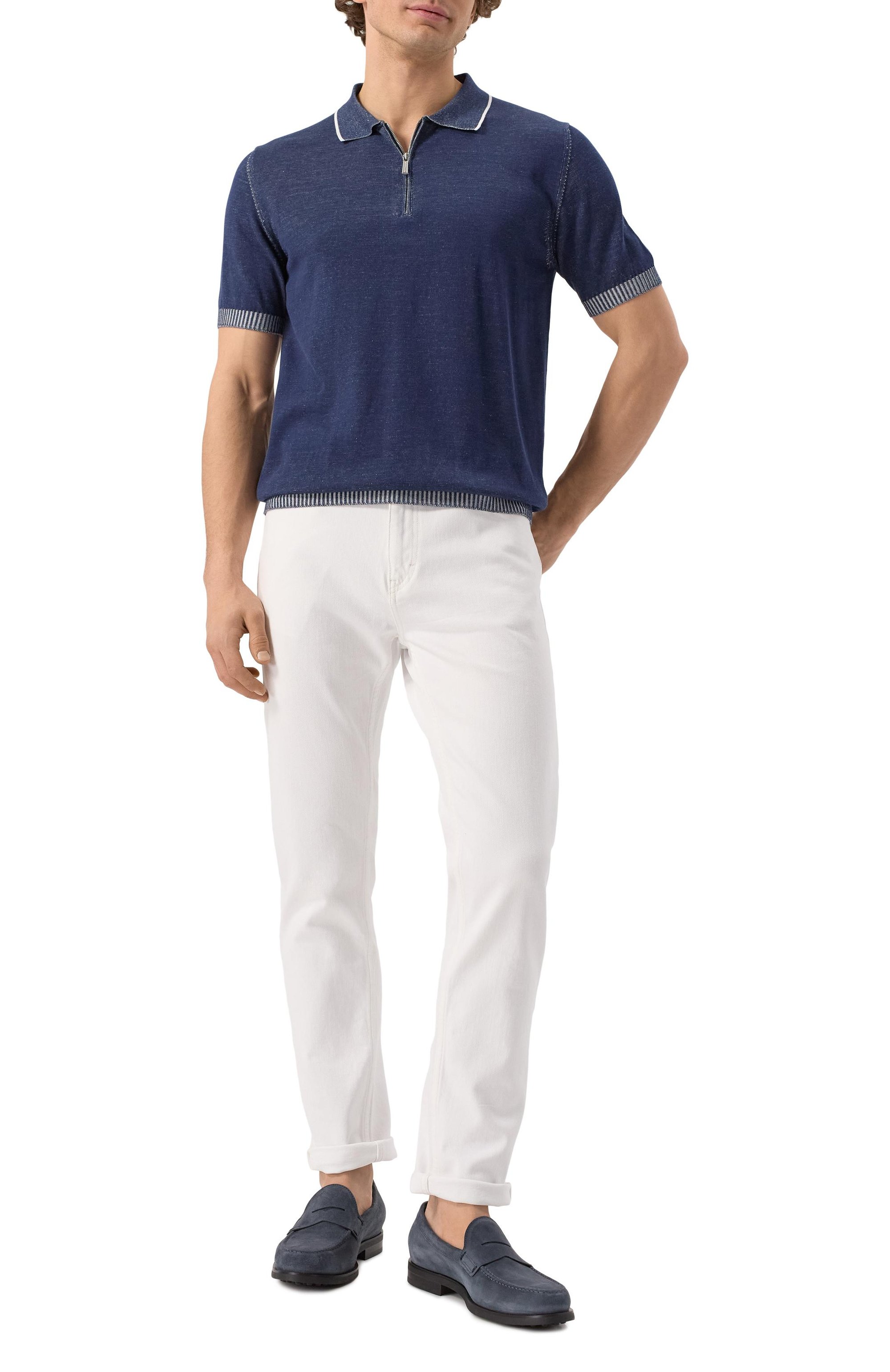 Хлопковое поло MOORER, арт. C0TY/SIC, фото 2