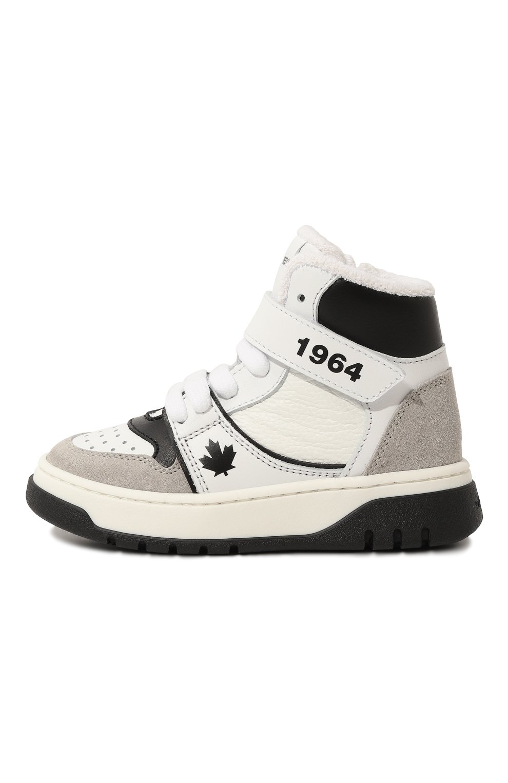 Высокие кеды из кожи DSQUARED2, арт. 75660/20-27, фото 2