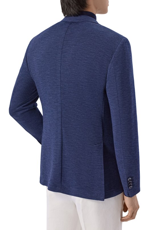 Шерстяной пиджак Sartoria Latorre JEF74/JJ196 Синий  JEF74/JJ196 Фото 4