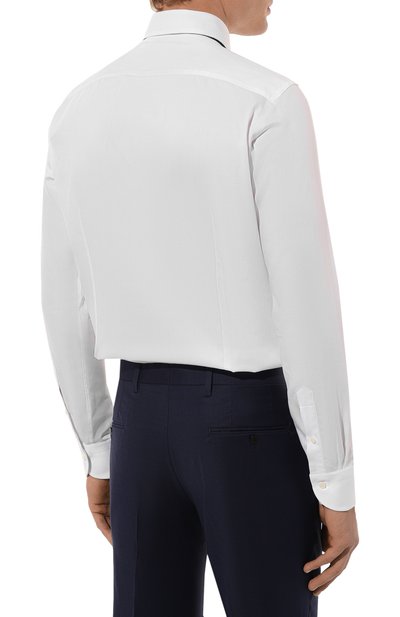 Хлопковая сорочка CANALI белого цвета по цене 29950 руб., арт. NCLX018/GR03302, фото 5 Хлопковая сорочка CANALI, арт. NCLX018/GR03302, фото 5