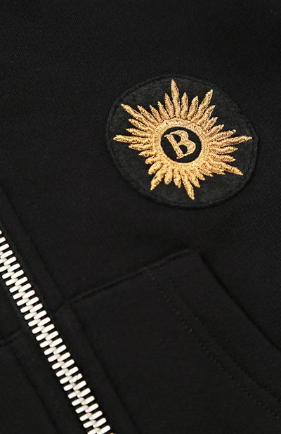 Спортивный кардиган из хлопка с декоративными молниями по бокам BALMAIN, арт. W7E/8002/J928B, фото 3