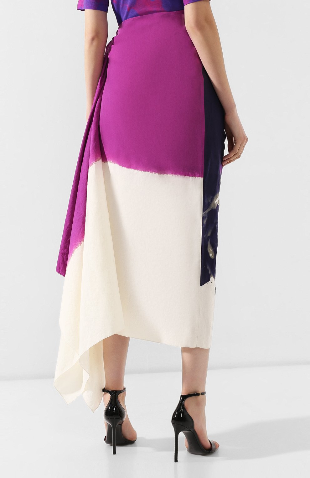 Юбка из смеси хлопка и льна DRIES VAN NOTEN фиолетового цвета по цене 114500 руб., арт. 191-10840-7359, фото 4 Юбка из смеси хлопка и льна DRIES VAN NOTEN, арт. 191-10840-7359, фото 4