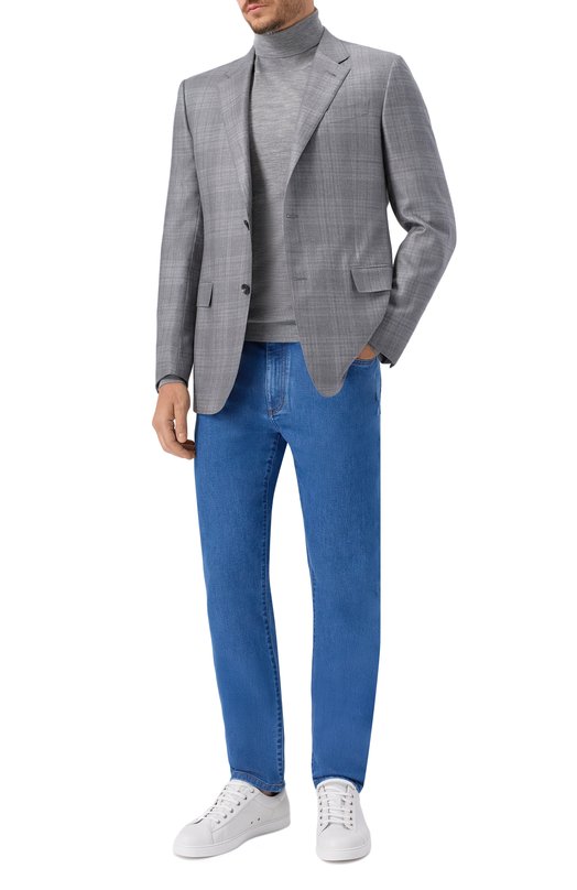 Пиджак из кашемира и шелка Zegna 121220/R859514A8 Серый  121220/R859514A8 Фото 2