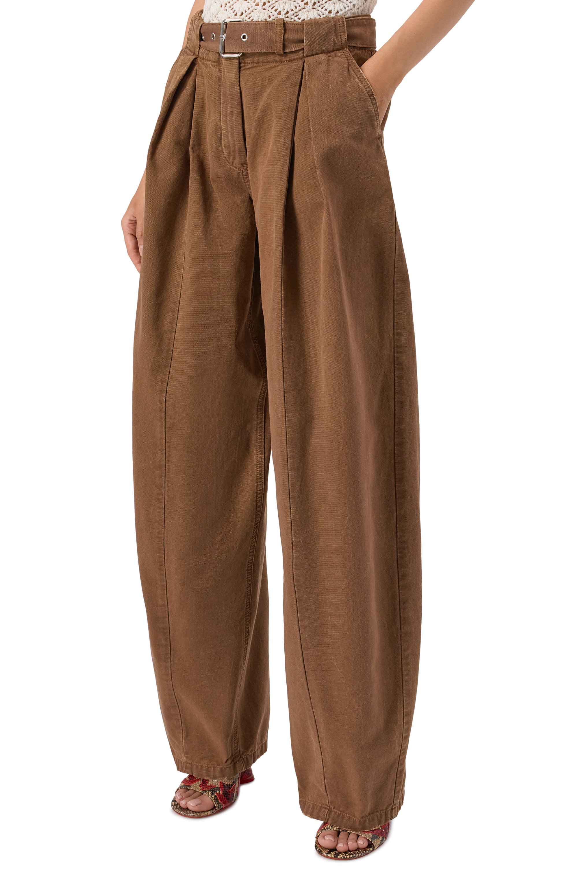 Брюки BLUMARINE коричневого цвета по цене 89600 руб., арт. 2J226A, фото 3 Брюки BLUMARINE, арт. 2J226A, фото 3