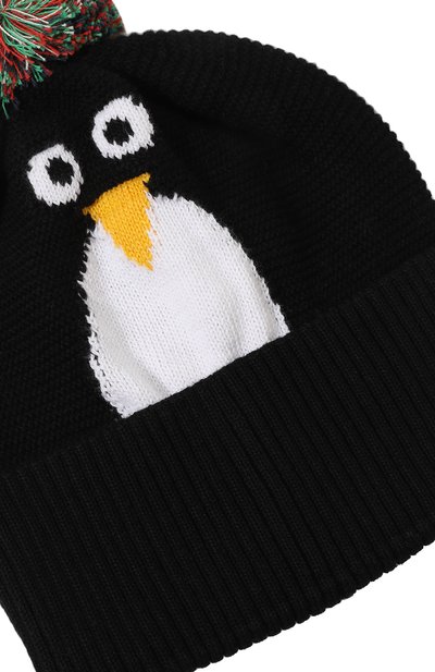 Хлопковая шапка STELLA MCCARTNEY черного цвета по цене 7940 руб., арт. TT0557, фото 3 Хлопковая шапка STELLA MCCARTNEY, арт. TT0557, фото 3