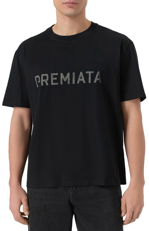 Хлопковая футболка Premiata PA1031/JERSEY Чёрный  PA1031/JERSEY Фото 3