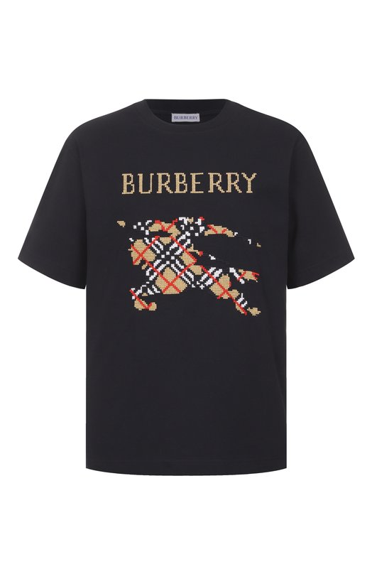 Хлопковая футболка Burberry 8109021 Чёрный 8109021