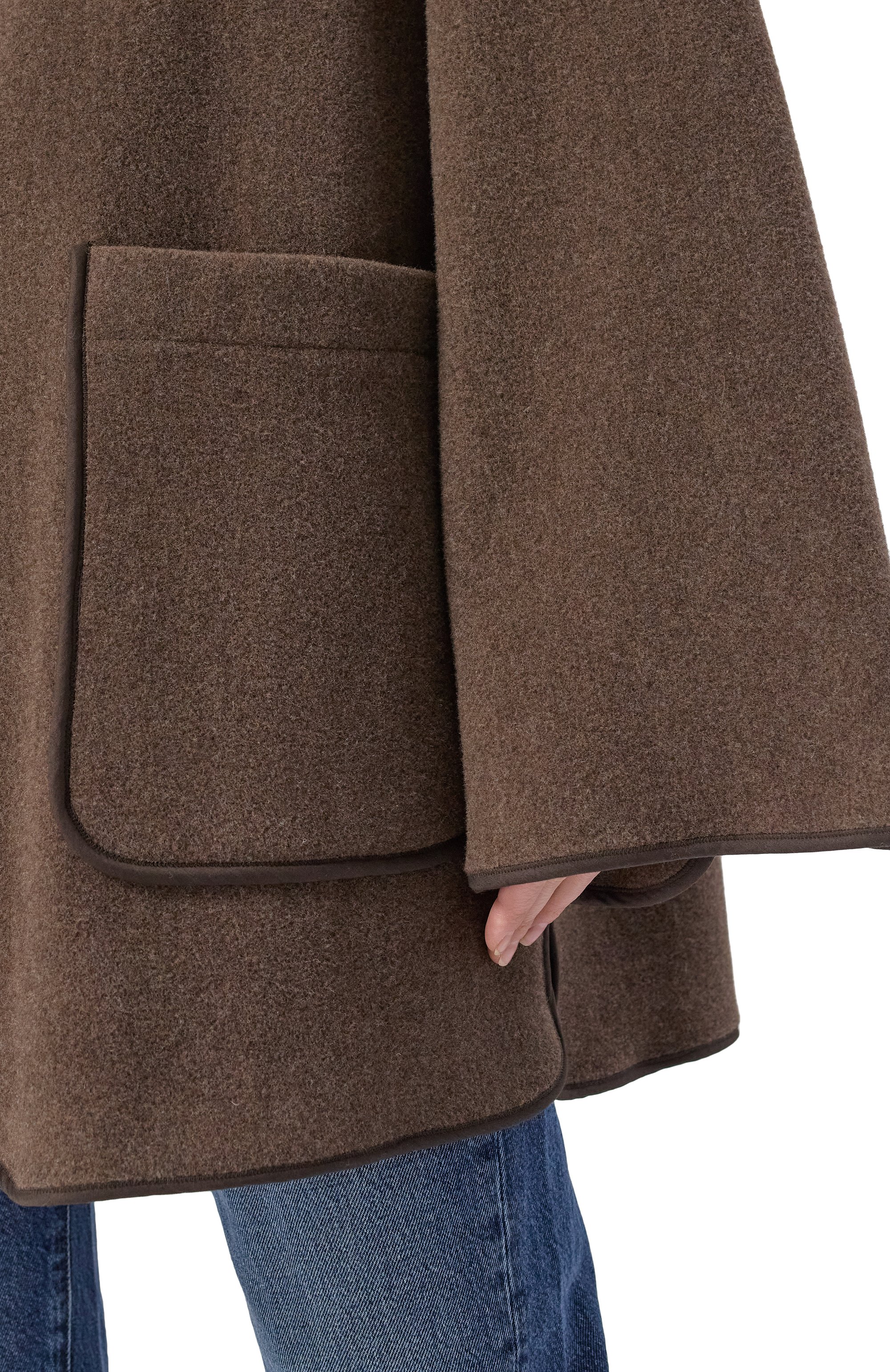 Шерстяное полупальто TOTEME, арт. 251-WR04262-FB0039, фото 5