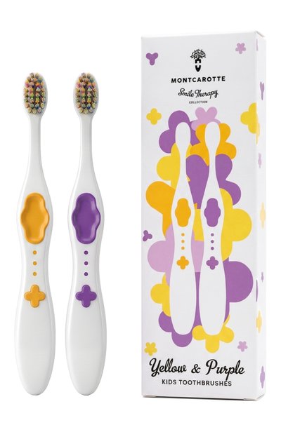 Набор детских зубных щеток soft 0.15mm, оттенок yellow + purple MONTCAROTTE, арт. МС723