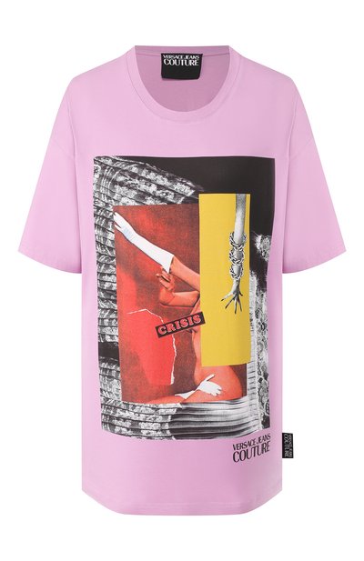 Жен ская хлопковая футболка VERSACE JEANS COUTURE, арт. B2HVA7L1-VDP630 LA FIT CRISIS/30295