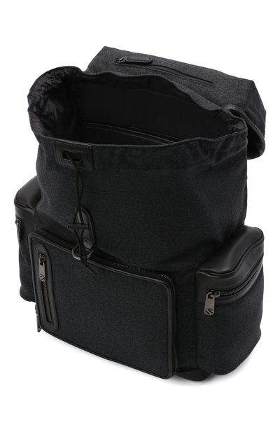 Текстильный рюкзак ZEGNA темно-серого цвета по цене 197000 руб., арт. C1282X-LHUTE, фото 4 Текстильный рюкзак ZEGNA, арт. C1282X-LHUTE, фото 4