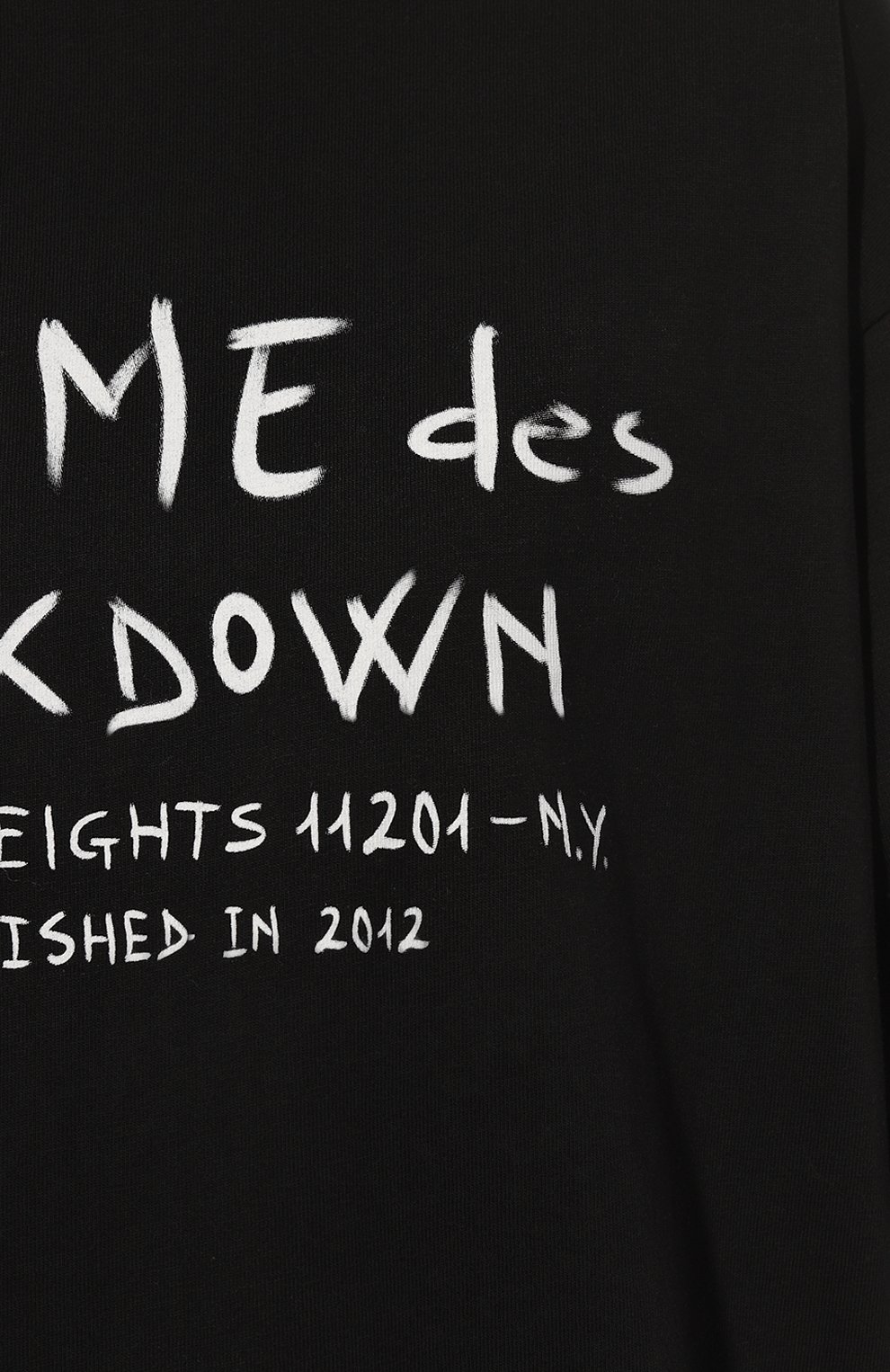 Хлопковая футболка COMME DES FUCKDOWN черного цвета по цене 8995 руб., арт. CFABW00128, фото 5 Хлопковая футболка COMME DES FUCKDOWN, арт. CFABW00128, фото 5