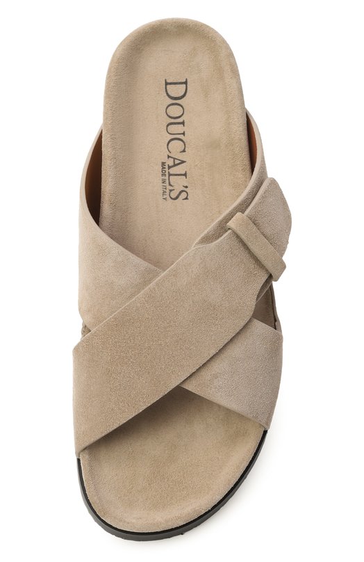 Замшевые шлепанцы Doucal's DU3180NECKPF772N Бежевый  DU3180NECKPF772N Фото 5