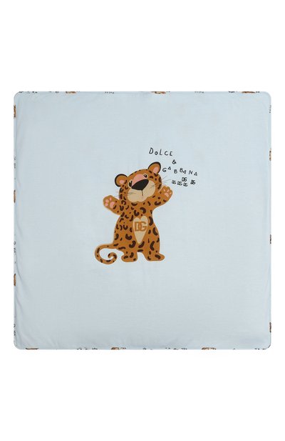 Хлопковое одеяло DOLCE & GABBANA голубого цвета по цене 37150 руб., арт. LNJA88/G7G0H, фото 3 Хлопковое одеяло DOLCE & GABBANA, арт. LNJA88/G7G0H, фото 3