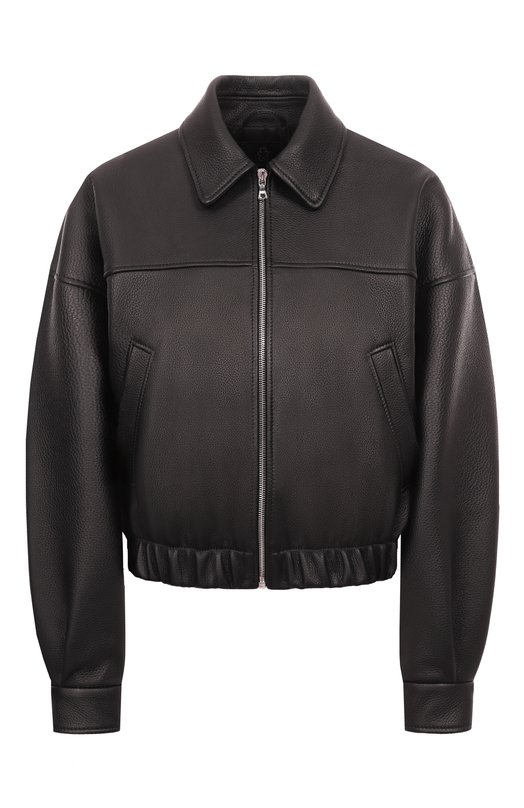 Кожаный бомбер Maslov MZK09 Чёрный MZK09