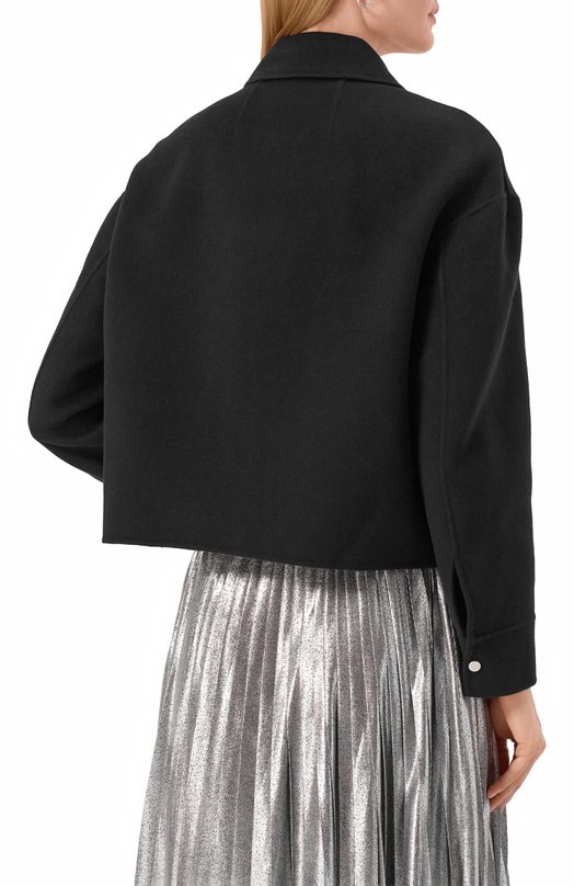 Полупальто из шерсти и кашемира Max Mara Studio MADIS0N Чёрный  MADIS0N Фото 4