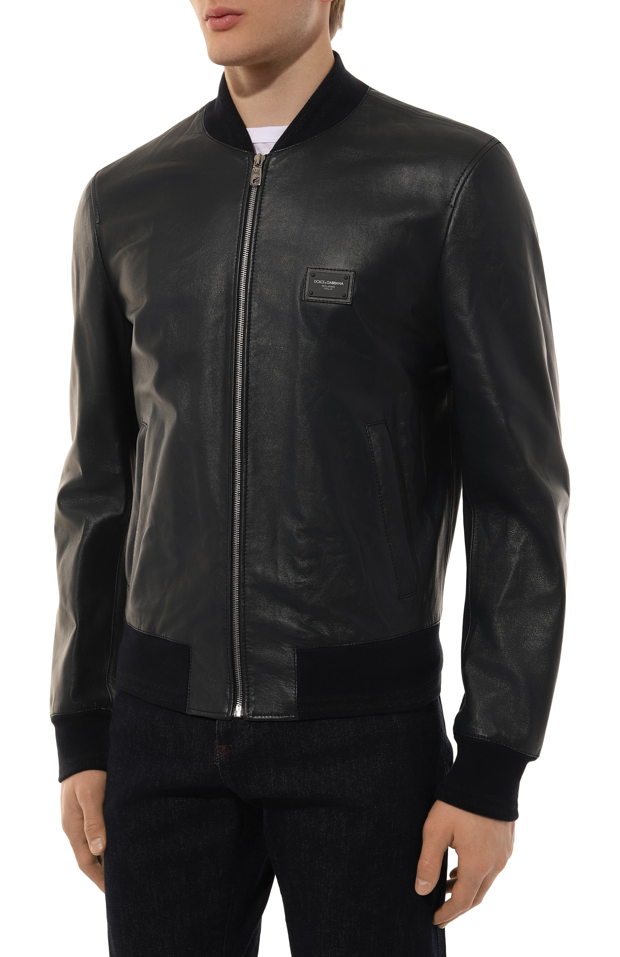 Кожаный бомбер DOLCE & GABBANA, арт. G9PB9L/FUL89, фото 3