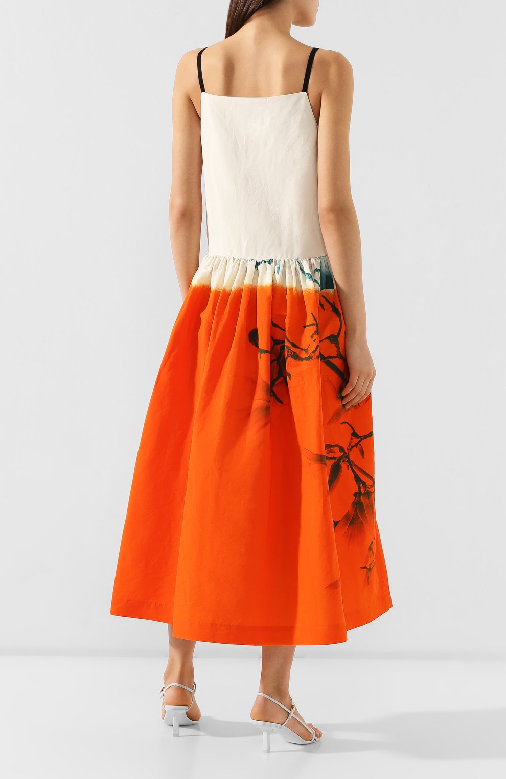 Платье из смеси хлопка и льна DRIES VAN NOTEN оранжевого цвета по цене 93600 руб., арт. 191-11064-7359, фото 4 Платье из смеси хлопка и льна DRIES VAN NOTEN, арт. 191-11064-7359, фото 4