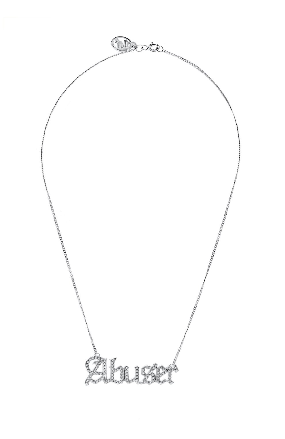 Колье abuser с надписью из фианитов LEVASHOVAELAGINA, арт. abuser/n, фото 1