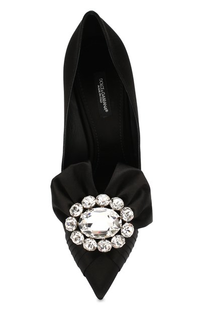 Текстильные туфли lori DOLCE & GABBANA черного цвета по цене 99300 руб., арт. CD1303/A7630, фото 5 Текстильные туфли lori DOLCE & GABBANA, арт. CD1303/A7630, фото 5