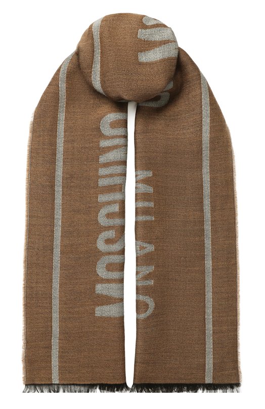 Шерстяной шарф Moschino 50229/M5791 Коричневый 50229/M5791