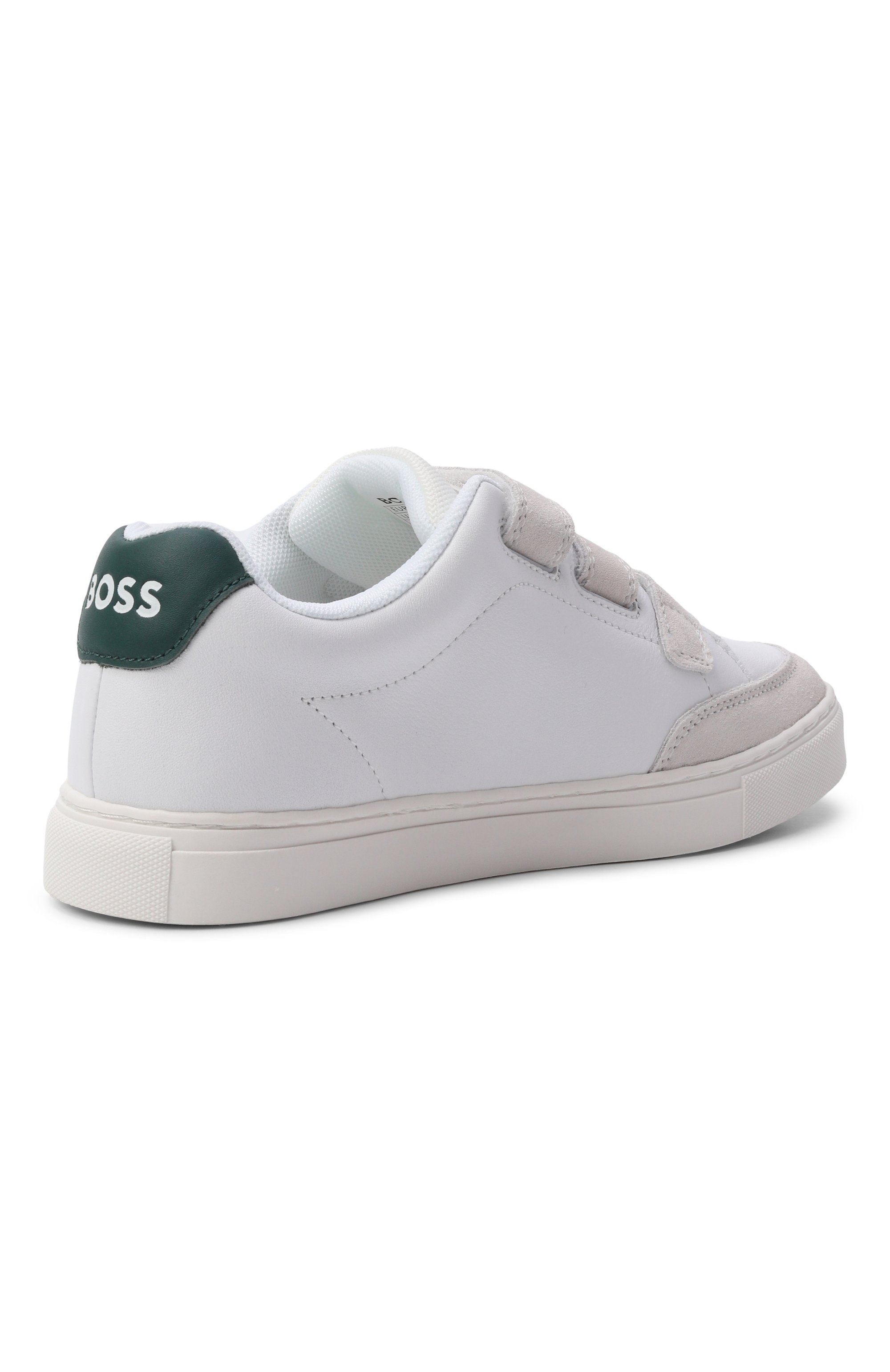 Кожаные кеды BOSS белого цвета по цене 19200 руб., арт. J52818, фото 3 Кожаные кеды BOSS, арт. J52818, фото 3