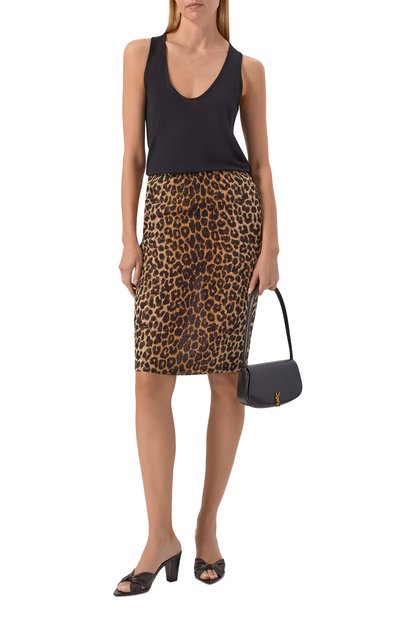 Кожаные мюли franciane 75 SAINT LAURENT, арт. 863363/AADF0, фото 3