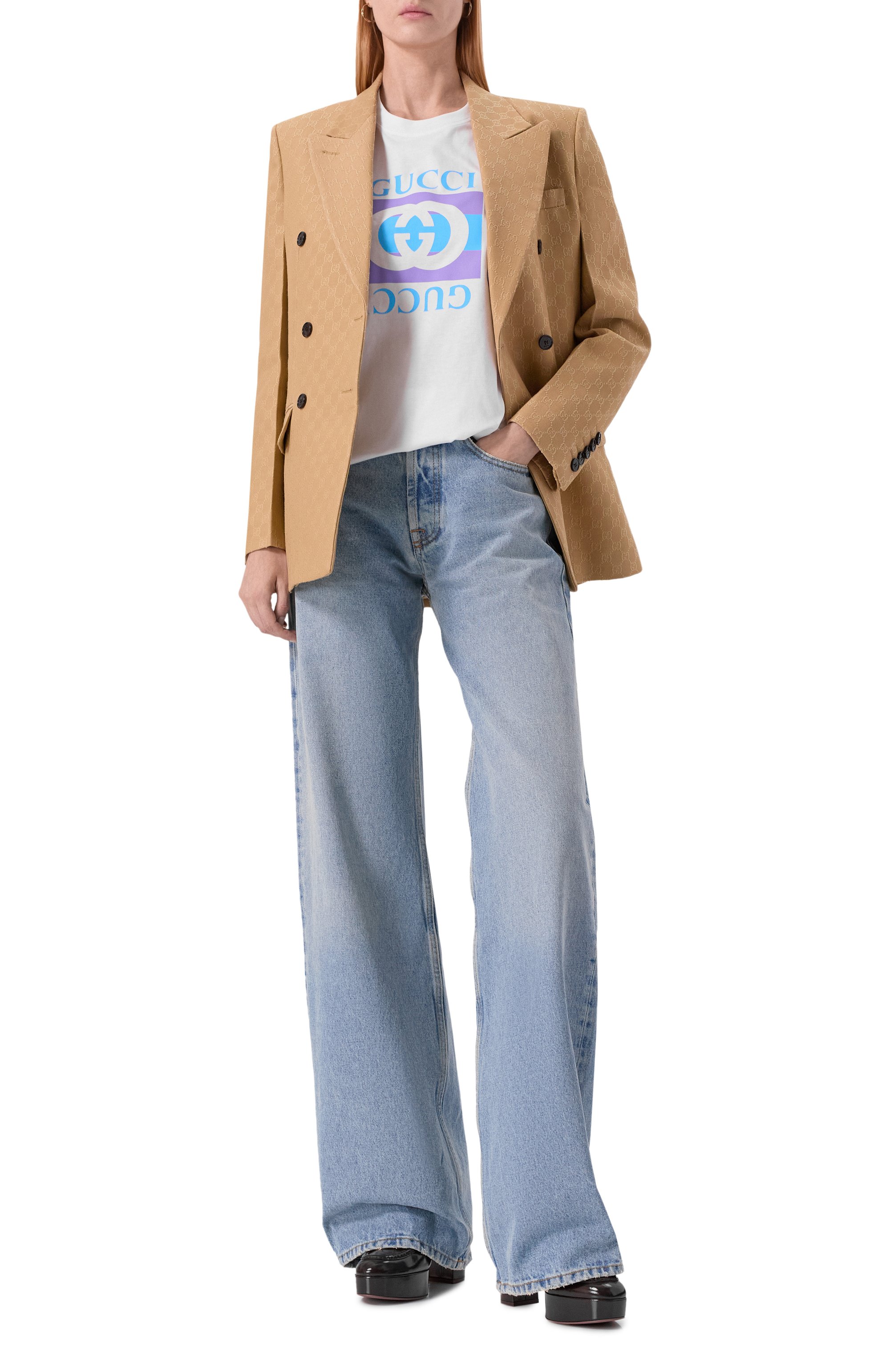 Хлопковая футболка GUCCI, арт. 837959/XJHG9, фото 2