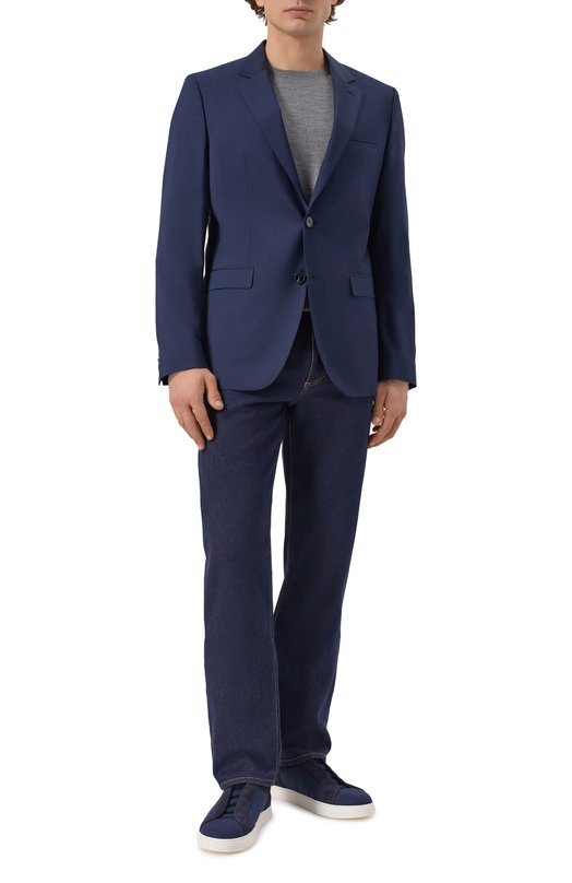 Шерстяной пиджак HUGO 50558082 Синий  50558082 Фото 3