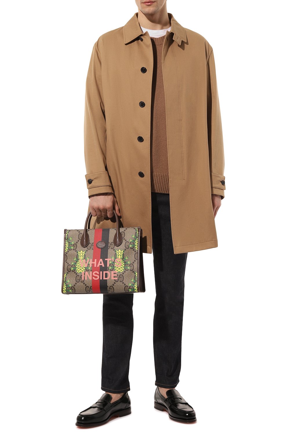 Сумка-тоут gucci pineapple GUCCI разноцветного цвета по цене 223200 руб., арт. 659983 URRAT, фото 7 Сумка-тоут gucci pineapple GUCCI, арт. 659983 URRAT, фото 7