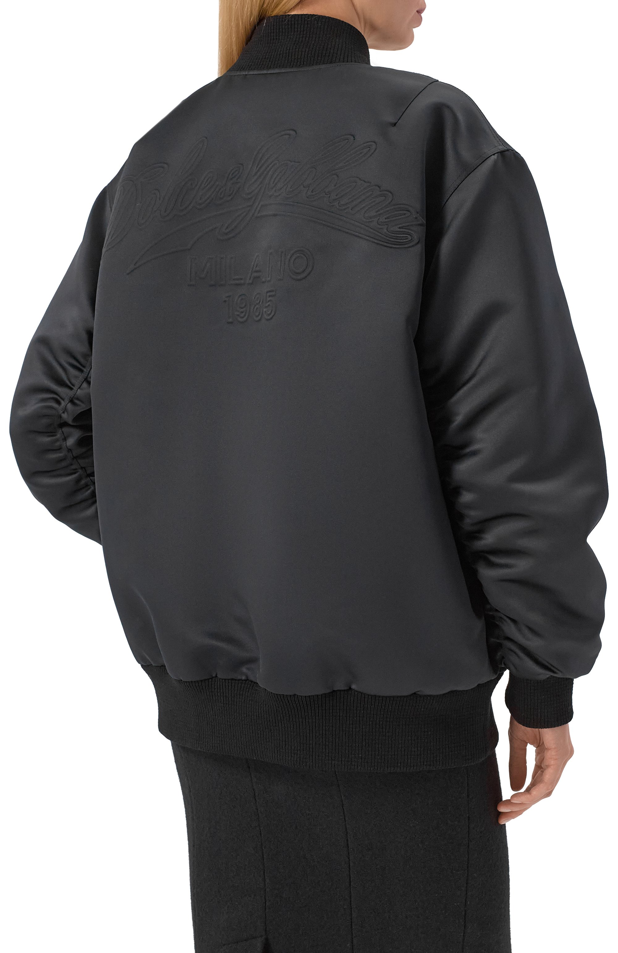 Бомбер DOLCE & GABBANA черного цвета по цене 310000 руб., арт. F9S63Z/GDC6Q, фото 4 Бомбер DOLCE & GABBANA, арт. F9S63Z/GDC6Q, фото 4