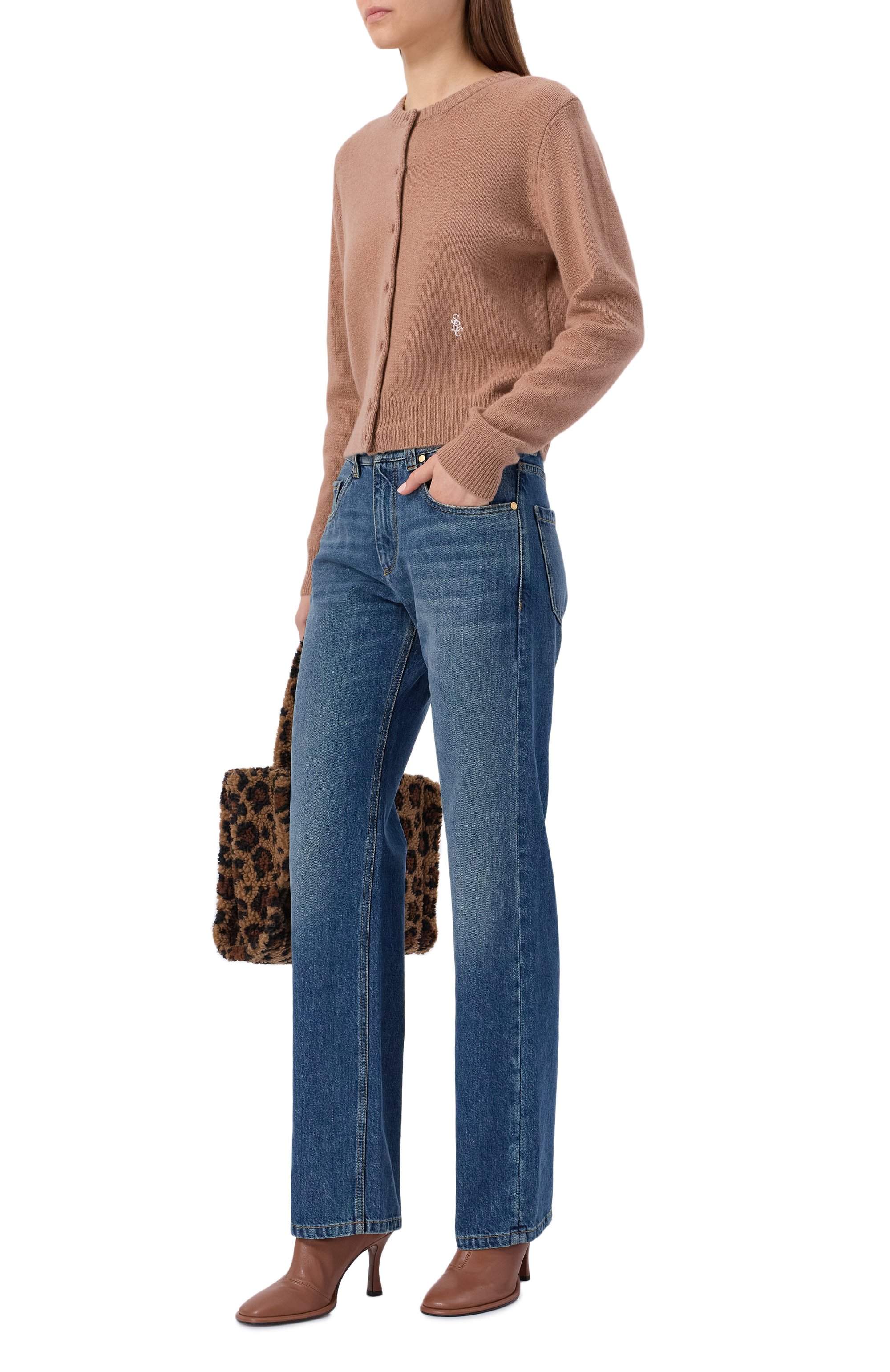 Кардиган из кашемира и шерсти SPORTY AND RICH, арт. WS07364302BE02, фото 2