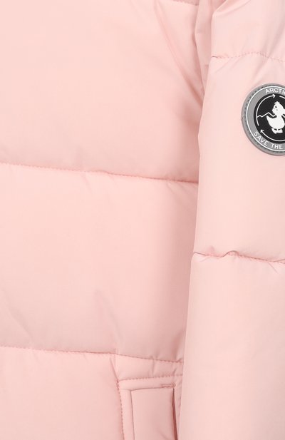 Утепленное пальто SAVE THE DUCK розового цвета по цене 35650 руб., арт. P41909G/TRINI/LEAF21_001, фото 3 Утепленное пальто SAVE THE DUCK, арт. P41909G/TRINI/LEAF21_001, фото 3