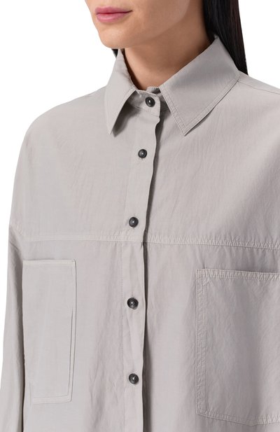 Рубашка ANDREA YA'AQOV серого цвета по цене 57650 руб., арт. 25WHAR67, фото 5 Рубашка ANDREA YA'AQOV, арт. 25WHAR67, фото 5