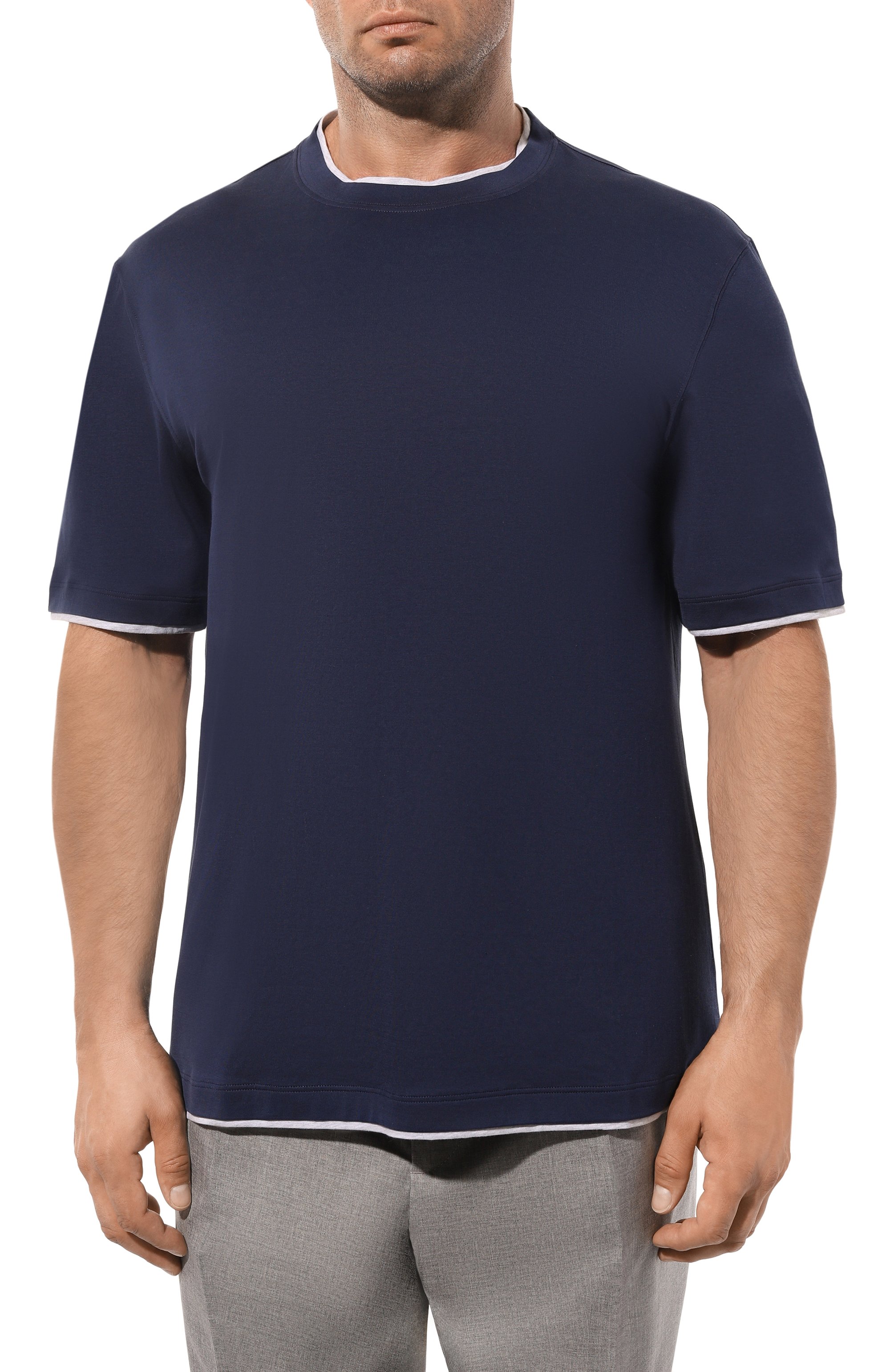 Хлопковая футболка BRUNELLO CUCINELLI, арт. M0B137427W, фото 3