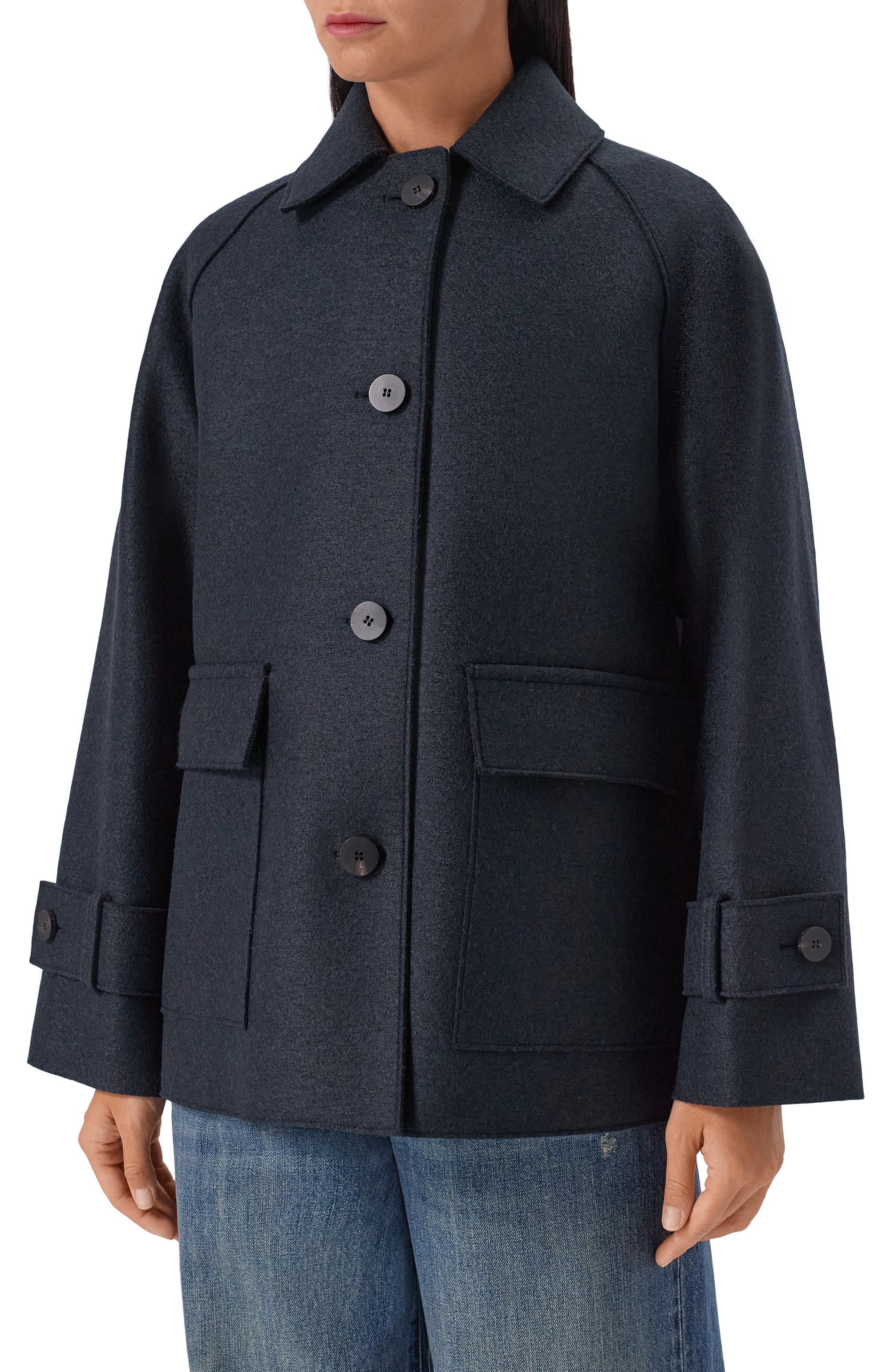 Шерстяное полупальто HARRIS WHARF LONDON, арт. AH2494MLK-P, фото 3