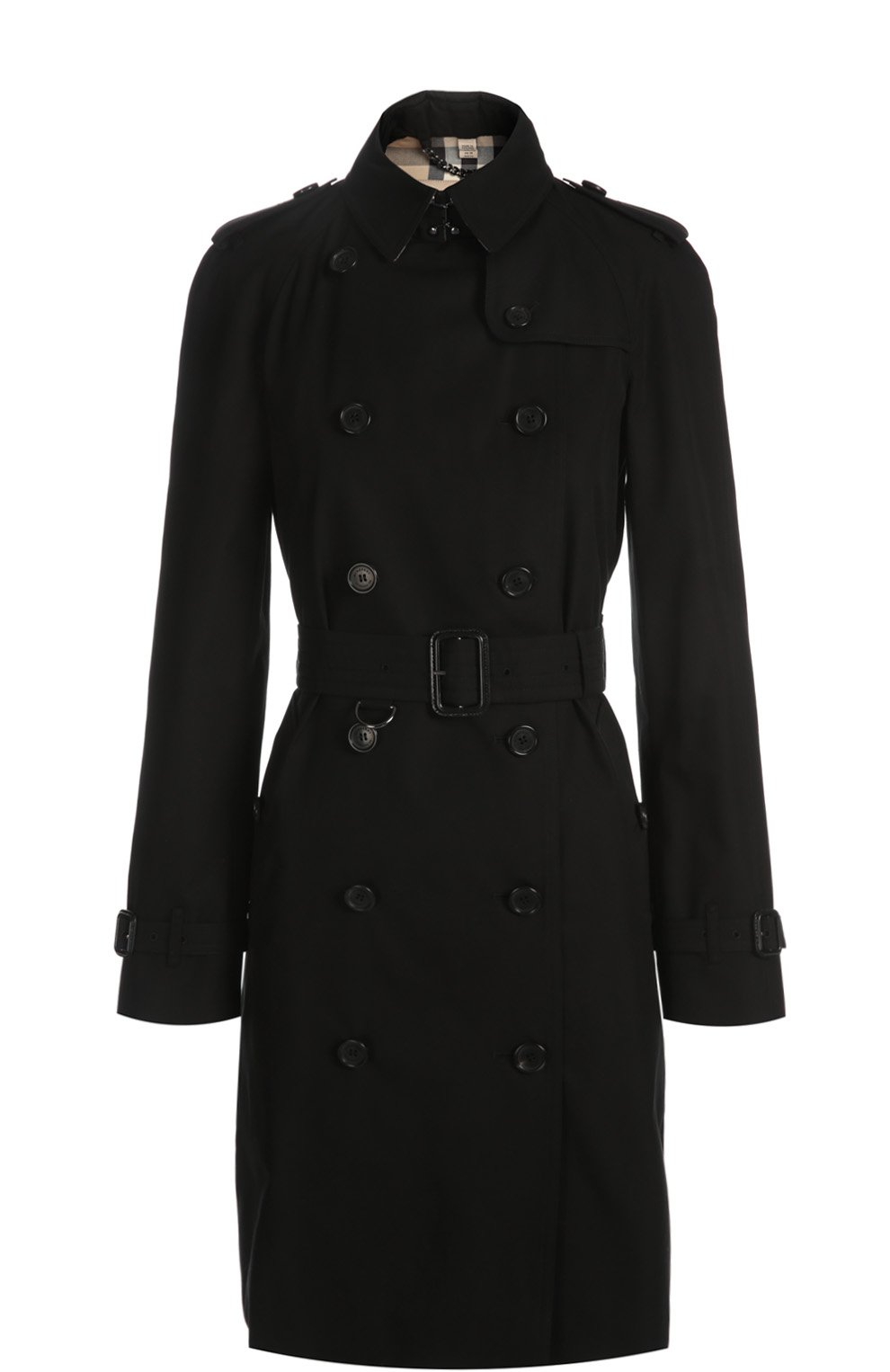 Тренч с поясом BURBERRY черного цвета по цене 213500 руб., арт. 3900843, фото 1 Тренч с поясом BURBERRY, арт. 3900843, фото 1