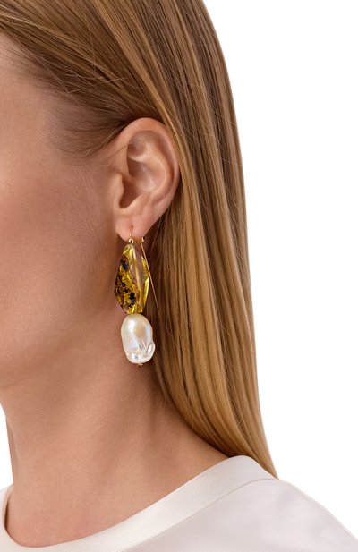 Серьги VIEN желтого цвета по цене 59900 руб., арт. 26-441, фото 2 Серьги VIEN, арт. 26-441, фото 2