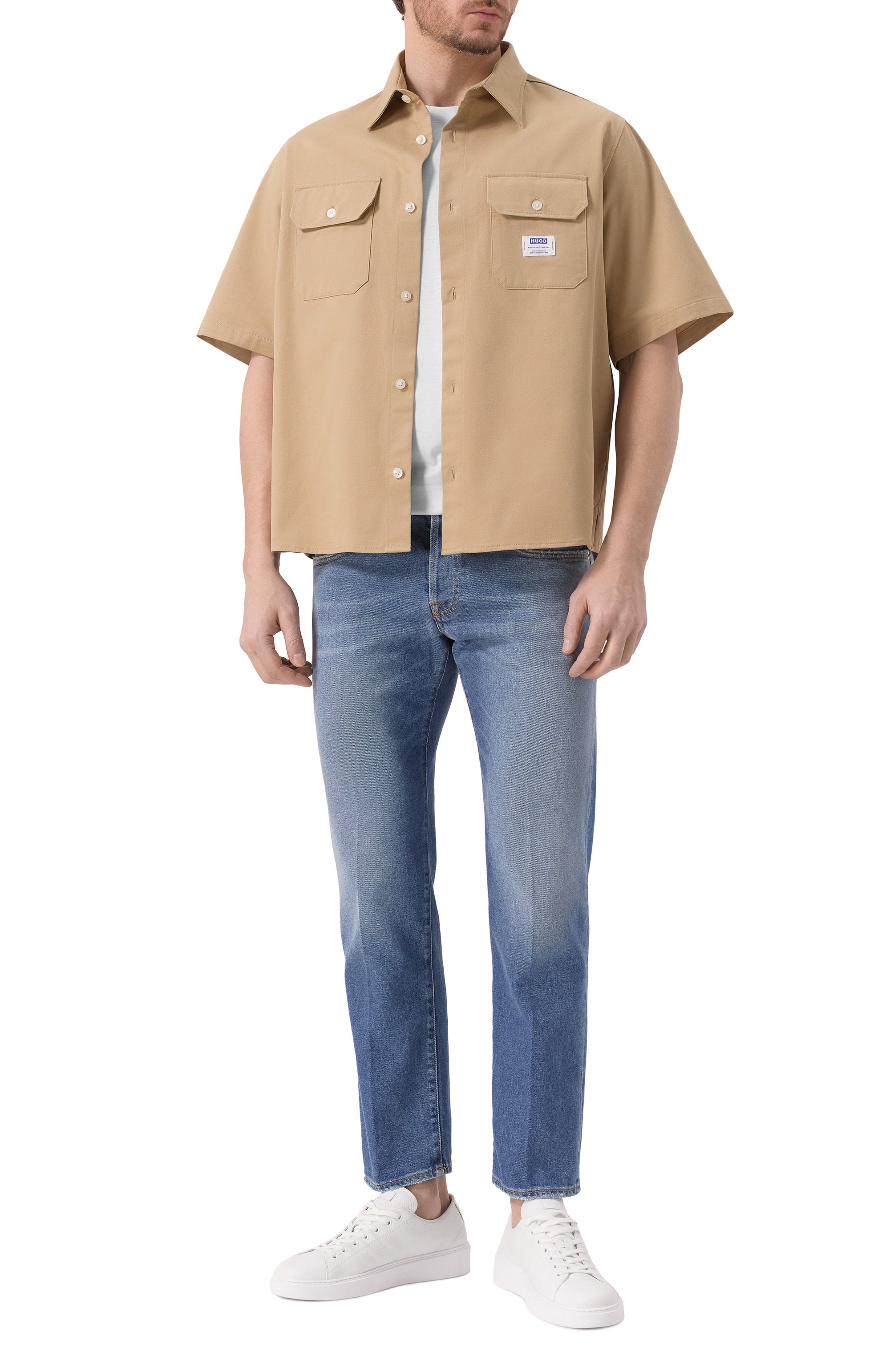 Хлопковая рубашка HUGO BLUE, арт. 50517871, фото 2