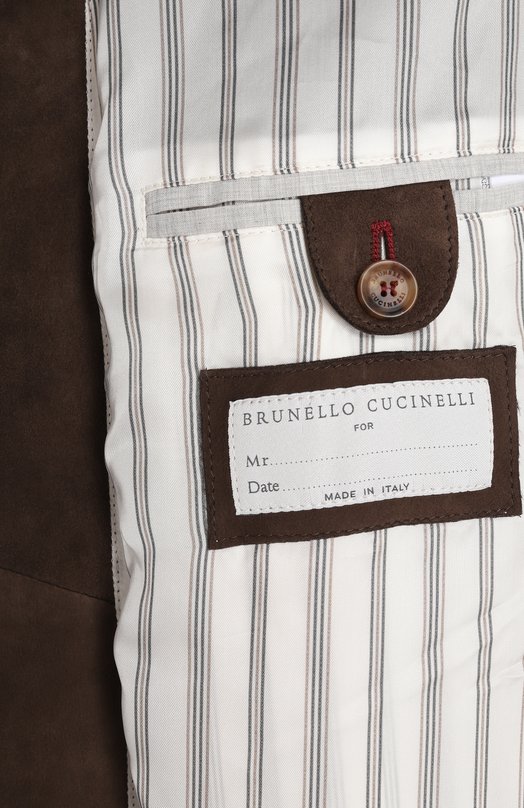 Замшевый бомбер Brunello Cucinelli M0PCL2027 Коричневый  M0PCL2027 Фото 7
