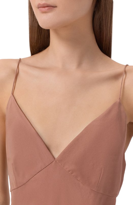 Шелковое платье 12 STOREEZ 137175 Бежевый  137175 Фото 4