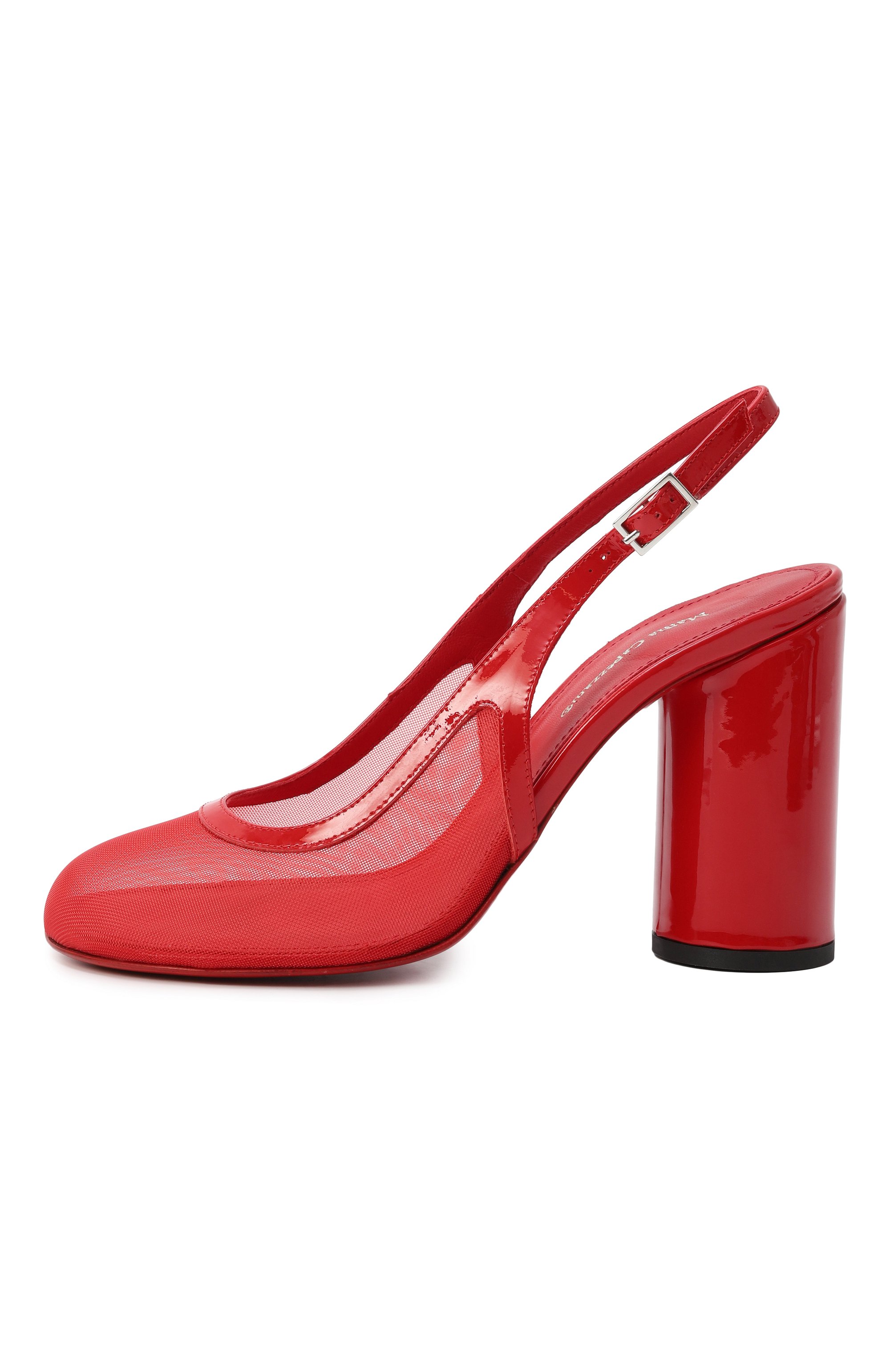 Текстильные туфли ginevra MATTIA CAPEZZANI красного цвета по цене 49250 руб., арт. W483/RETE+VERNICE, фото 4 Текстильные туфли ginevra MATTIA CAPEZZANI, арт. W483/RETE+VERNICE, фото 4