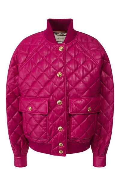 Женский кожаный бомбер GUCCI, арт. 579164/XNAEY