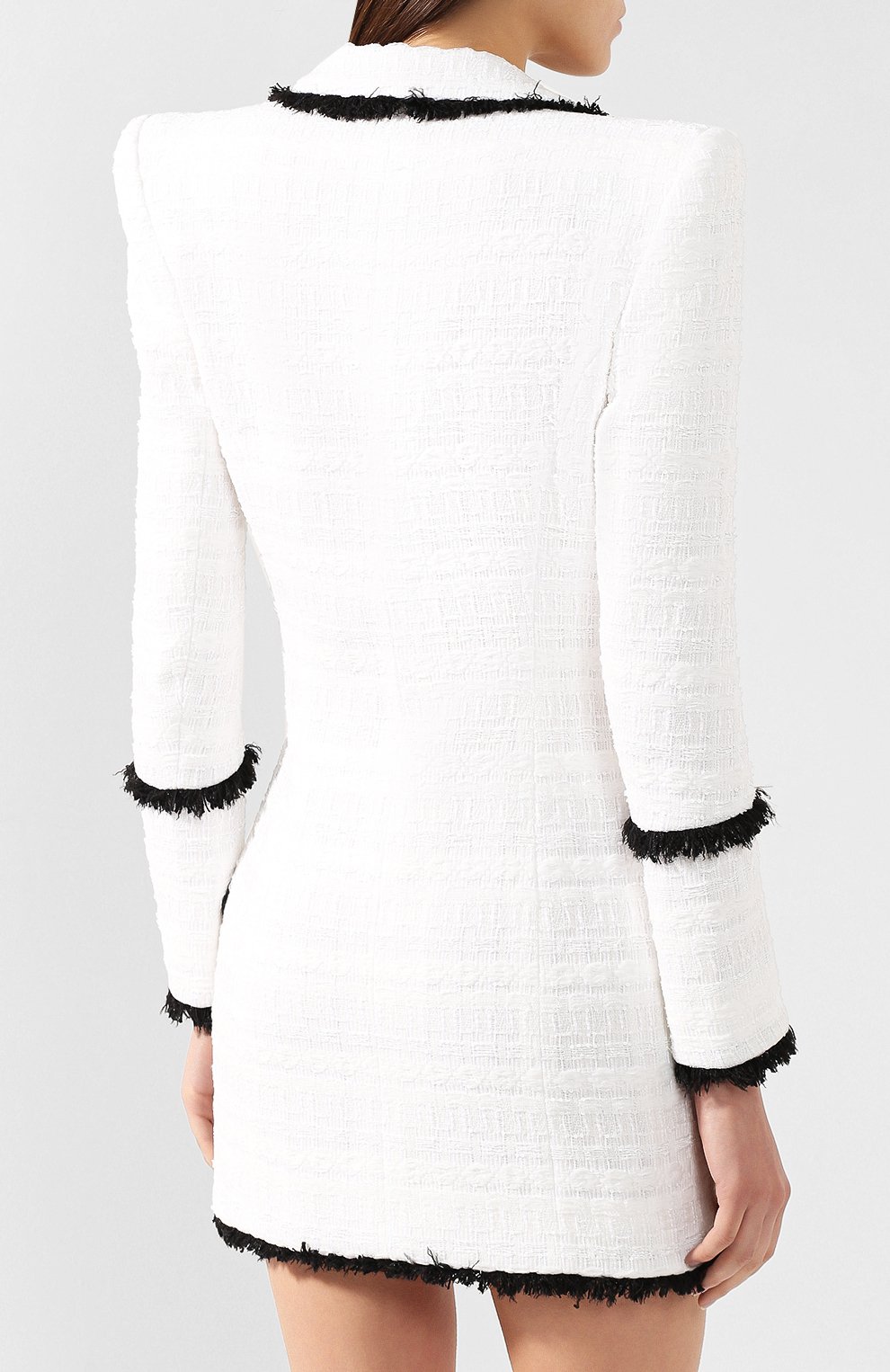 Платье BALMAIN черно-белого цвета по цене 478000 руб., арт. RF17221/X108, фото 4 Платье BALMAIN, арт. RF17221/X108, фото 4