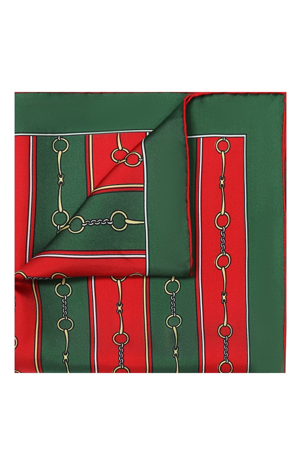 Шелковый платок GUCCI зеленого цвета по цене 9900 руб., арт. 561932/4G001, фото 1 Шелковый платок GUCCI, арт. 561932/4G001, фото 1