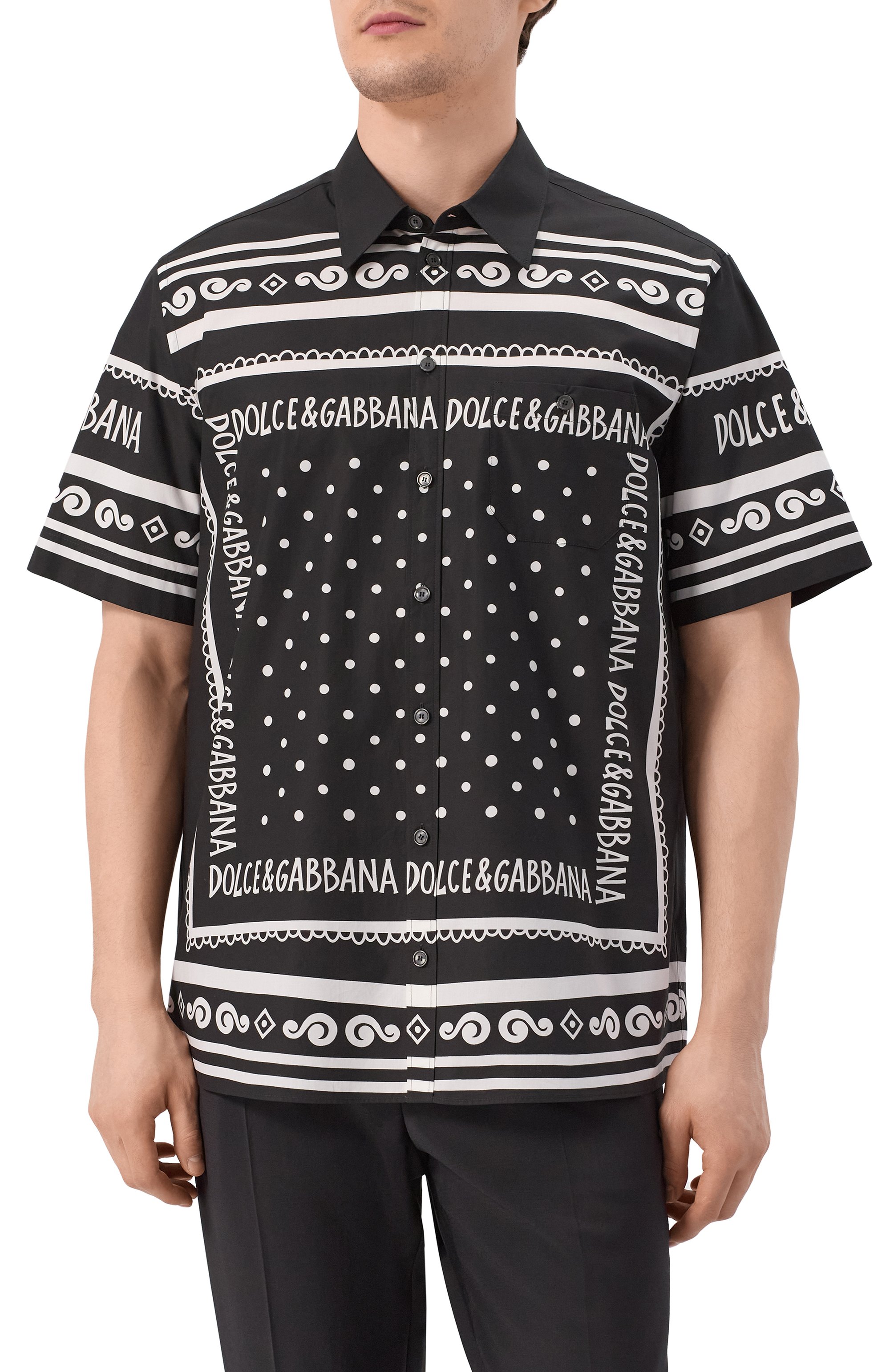 Хлопковая рубашка DOLCE & GABBANA, арт. G5LG9T/FI5KQ, фото 3