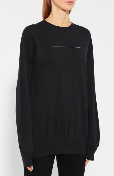 Пуловер из смеси хлопка и кашемира MM6, арт. S52HA0158/S16775, фото 3